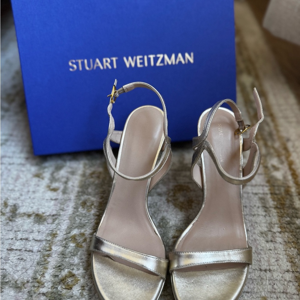 Stuart Weitzman Metallic Heeled Sandals